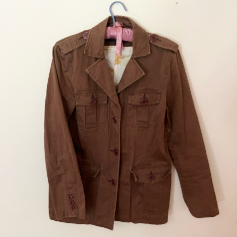 VTG Y2K Kenneth Cole Reaction Brown Safari Jacket - WM